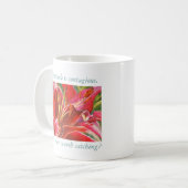 Tasse rouge d'encouragement d'attitude de lis (Devant gauche)