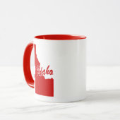 Tasse rouge en forme de l'État de l'Idaho (Devant gauche)