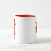 Tasse rouge en forme de l'État de l'Illinois (Centre)