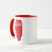 Tasse rouge en forme de l'État de l'Illinois (Devant gauche)