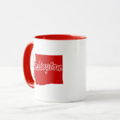 Tasse rouge en forme de l'État de Washington (Devant gauche)