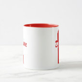 Tasse rouge en forme de l'État du Delaware (Centre)