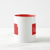 Tasse rouge en forme de l'État du Kansas (Centre)