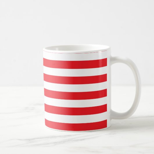Tasse rouge et blanche de rayures (Droite)