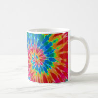 Tasse rouge et bleue de colorant de cravate de