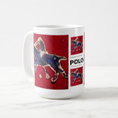 Tasse rouge et bleue de polo (Devant gauche)
