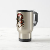 Tasse rouge et noire de dragons (Devant droit)