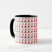 Tasse rouge et noire de New Jersey de sonnerie (Devant gauche)