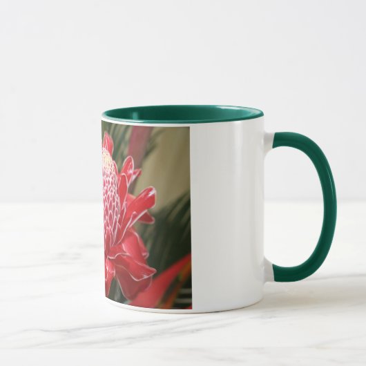Tasse rouge exotique de fleur de gingembre de (Droite)