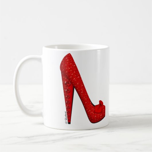 Tasse rouge rouge de talons de Dorothy (Gauche)