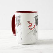 Tasse rouge russe de barzoï (Devant gauche)