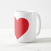 Tasse rouge simple de coeur (Devant droit)
