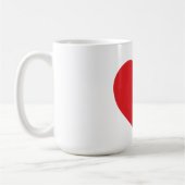 Tasse rouge simple de coeur (Gauche)