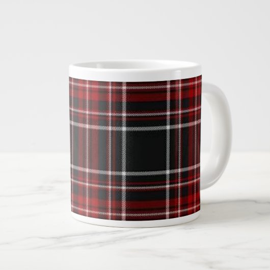 Tasse rouge simple de spécialité de tartan de (Devant droit)