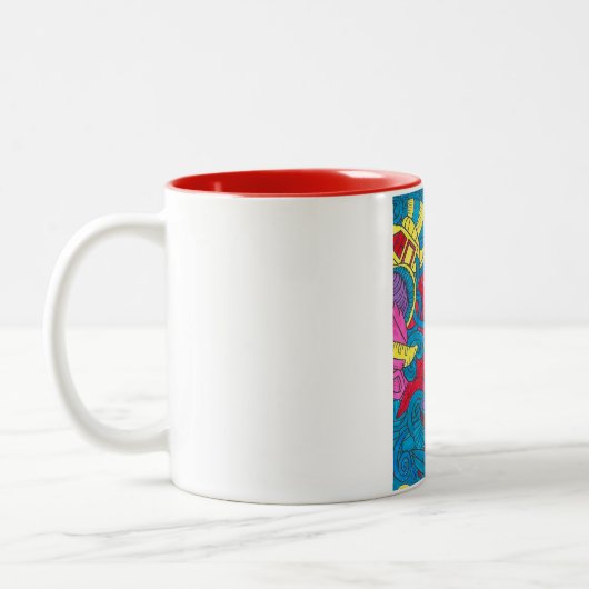 tasse rouge sur dessins terminer (Gauche)