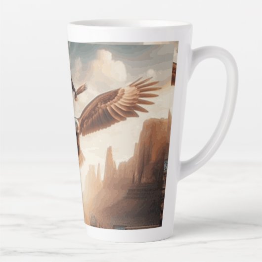 Tasse route 66 avec un aigle royal en vol (Droite)