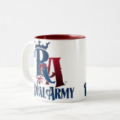 Tasse royale d'emblème d'armée (Devant gauche)