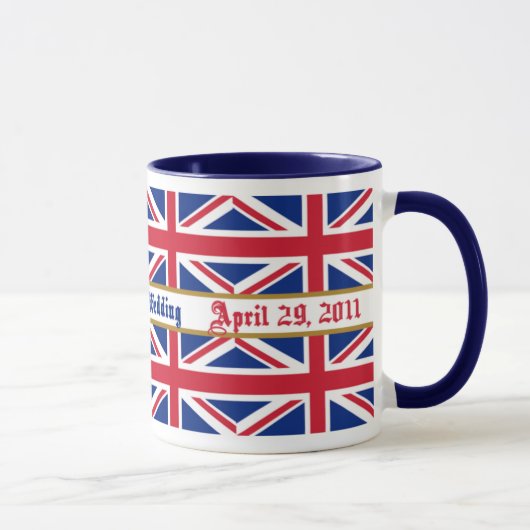 Tasse royale d'Union Jack de souvenir de mariage (Droite)