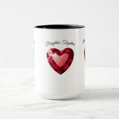 Tasse Ruby Heart Love – Cadeau élégant de la Saint (Centre)