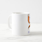 Tasse rusée de mots croisé d'énonciation mignonne (Devant gauche)