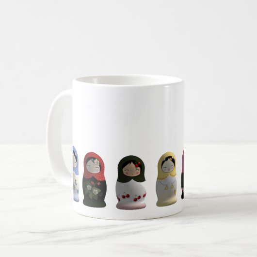 Tasse russe de poupées de poupées de Matryoshka (Devant gauche)