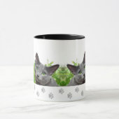 Tasse russe de sonnerie de chat bleu (Centre)