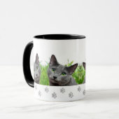 Tasse russe de sonnerie de chat bleu (Devant gauche)