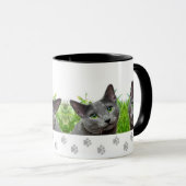 Tasse russe de sonnerie de chat bleu (Devant droit)