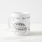 Tasse russe personnalisable de tortue (Devant gauche)