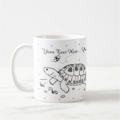 Tasse russe personnalisable de tortue (Gauche)