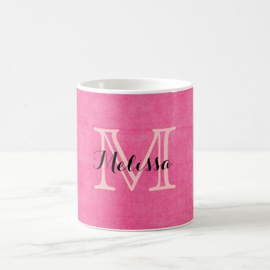 Tasse rustique d'initiale de monogramme de roses (Centre)