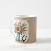Tasse Rustique Western Sunflower Cadeau (Devant gauche)