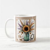 Tasse Rustique Western Sunflower Cadeau (Gauche)