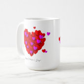 Tasse Saint-Valentin Cœurs Romantiques (Devant gauche)