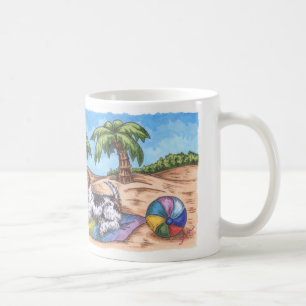 Tasse sans fin de blanc de l'été 11oz de Fox de