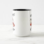 Tasse Santa dit Six Sept, Noël drôle (Centre)