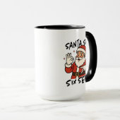 Tasse Santa dit Six Sept, Noël drôle (Devant droit)