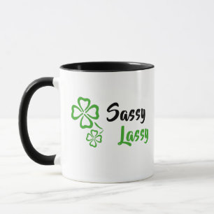 Tasse Sassy Lassy avec Shamrock