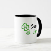 Tasse Sassy Lassy avec Shamrock (Devant droit)