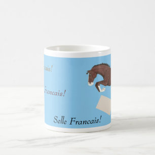 Tasse sautante de cheval de Selle Francais