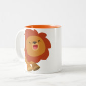 Tasse sautante mignonne de lion de bande dessinée (Devant gauche)
