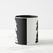 Tasse sauvage blanche et noire de pièce d'échecs (Centre)