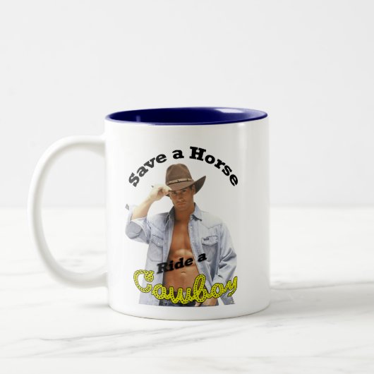 Tasse : Sauvez un tour de cheval un cowboy (Gauche)