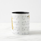 Tasse - saxophone bas avec la musique de feuille (Centre)
