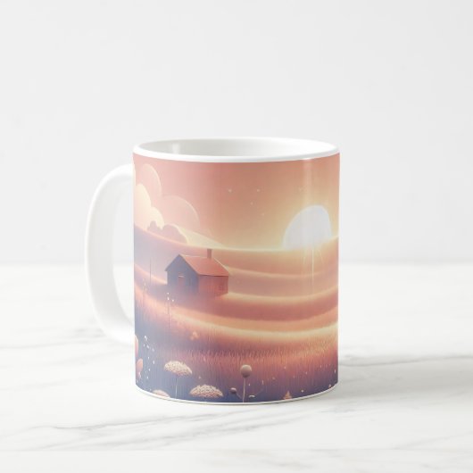 Tasse Scène de coucher de soleil rêveuse (Devant gauche)