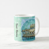 Tasse scène de quai (Devant droit)