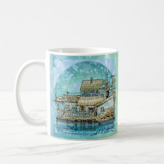 Tasse scène de quai (Gauche)