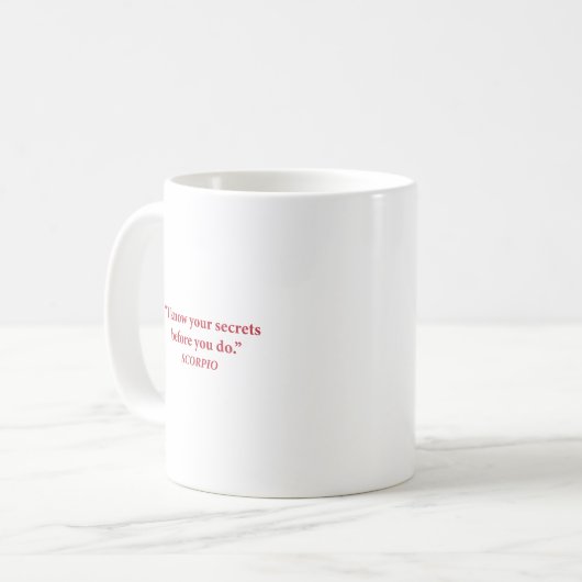 Tasse Scorpio Silent Plotting (Devant gauche)