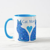 Tasse se reposante abstraite de chats de maman (Gauche)