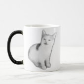 Tasse sensible à la chaleur de chat de banane (Gauche)